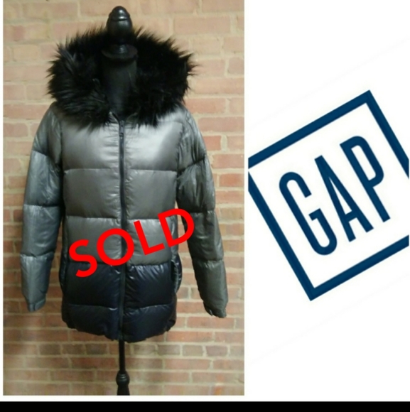 Jackets & Blazers - Gap | Two-tone Hooded Fur Puffer Jacket